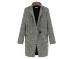 Ladies Long Winter Hooded Jackets Coat Grey
