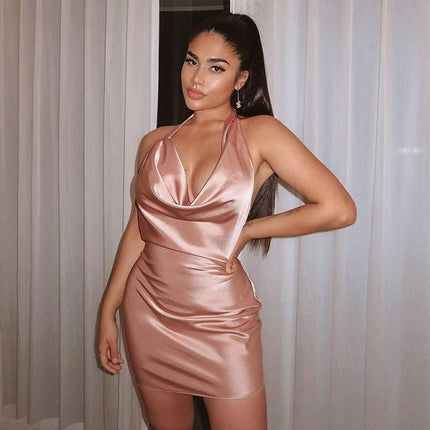 Satin Party Mini Dress