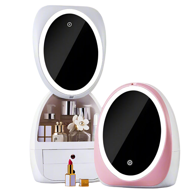Cosmetics Box Desktop Jewelry Container White