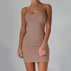 Pure Color Simple Tight-fitting Hip Skirt Khaki H