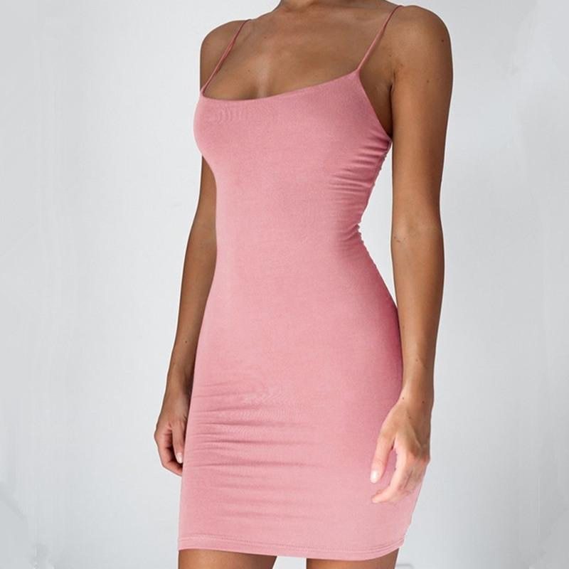 Pure Color Simple Tight-fitting Hip Skirt Pink