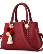 SS Ladies Hand Bags Wine red