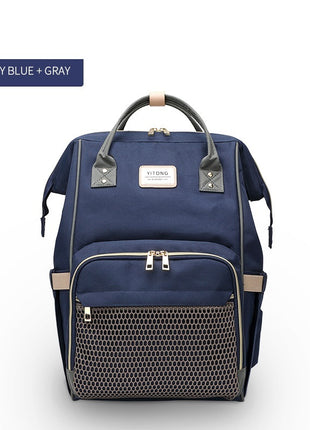 SS Maternity Nappy Bag Navy blue grey