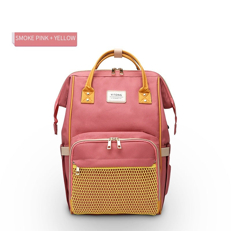 SS Maternity Nappy Bag Smoke powder yellow