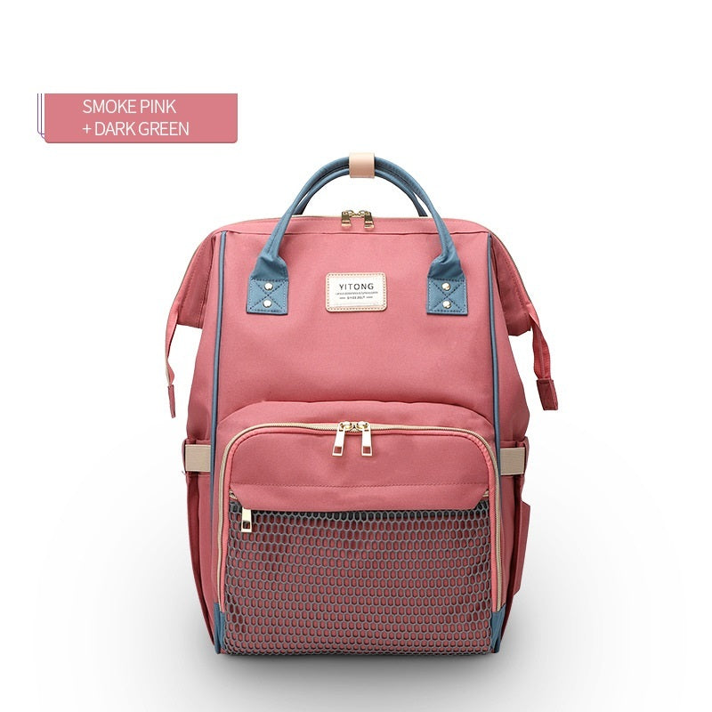 SS Maternity Nappy Bag Smoke powder dark green