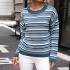 Women's Striped Sweater Blue