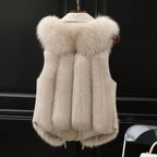 Women’s Patchwork Winter Fox Fur Jacket Women
