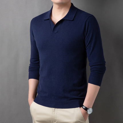 Business Casual Knitwear Navy Blue