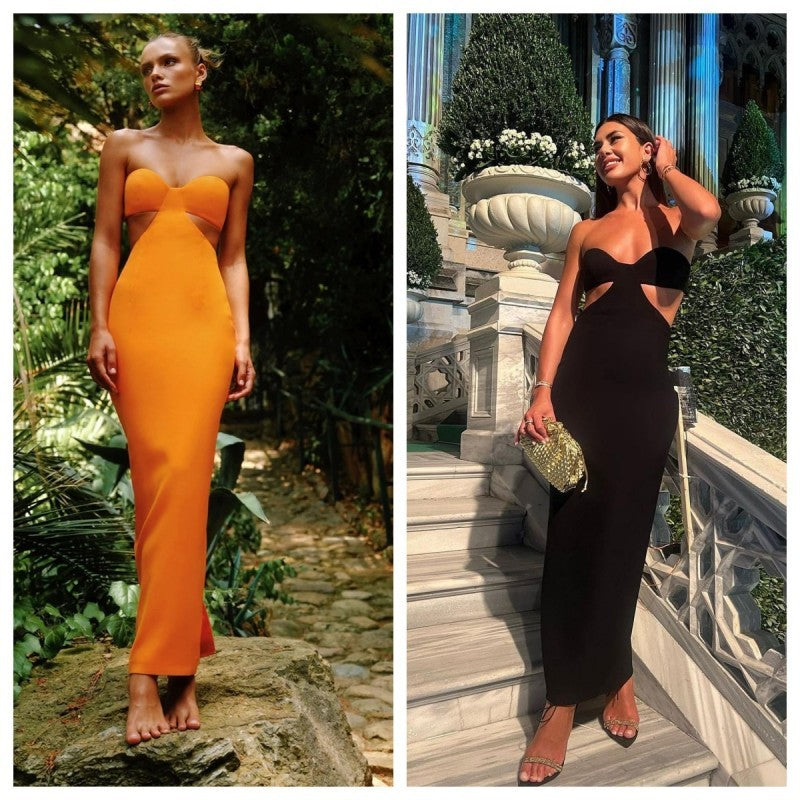 Off-the-shoulder Tube Top One-piece Dress