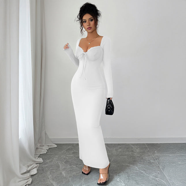 SS Hip Skirt Dress White