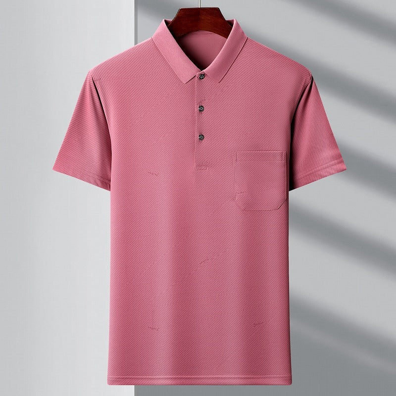 Men's Polo Stripes T-shirt 1720 Pink