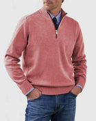 Men's Quarter Zipper Pink