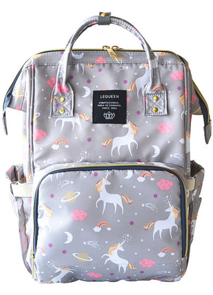 SS Maternity Nappy Bag Gray unicorn