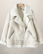 SS Women's motorcycle leather jacket White