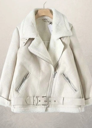 SS Women's motorcycle leather jacket White