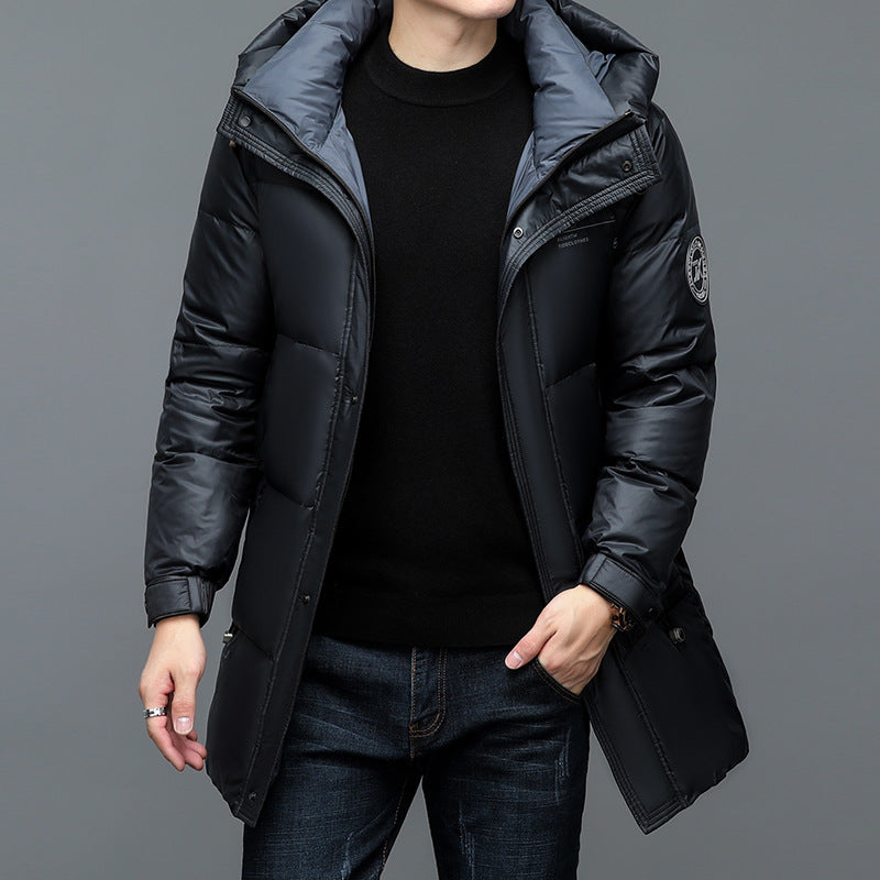 New Winter Men's Duck Down Warm Jacket Navy