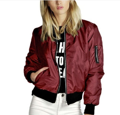 Women’s Short style zipper jacket Red