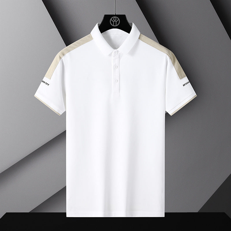Polo T-shirt Round Neck Loose White