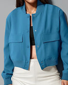 SS Button Down Jacket Peacock Blue