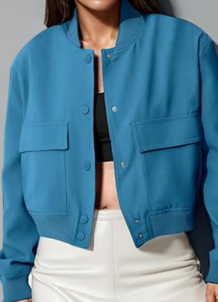 SS Button Down Jacket Peacock Blue