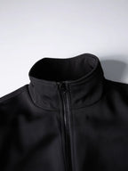 Retro Simple Zipper Stand Collar Jacket