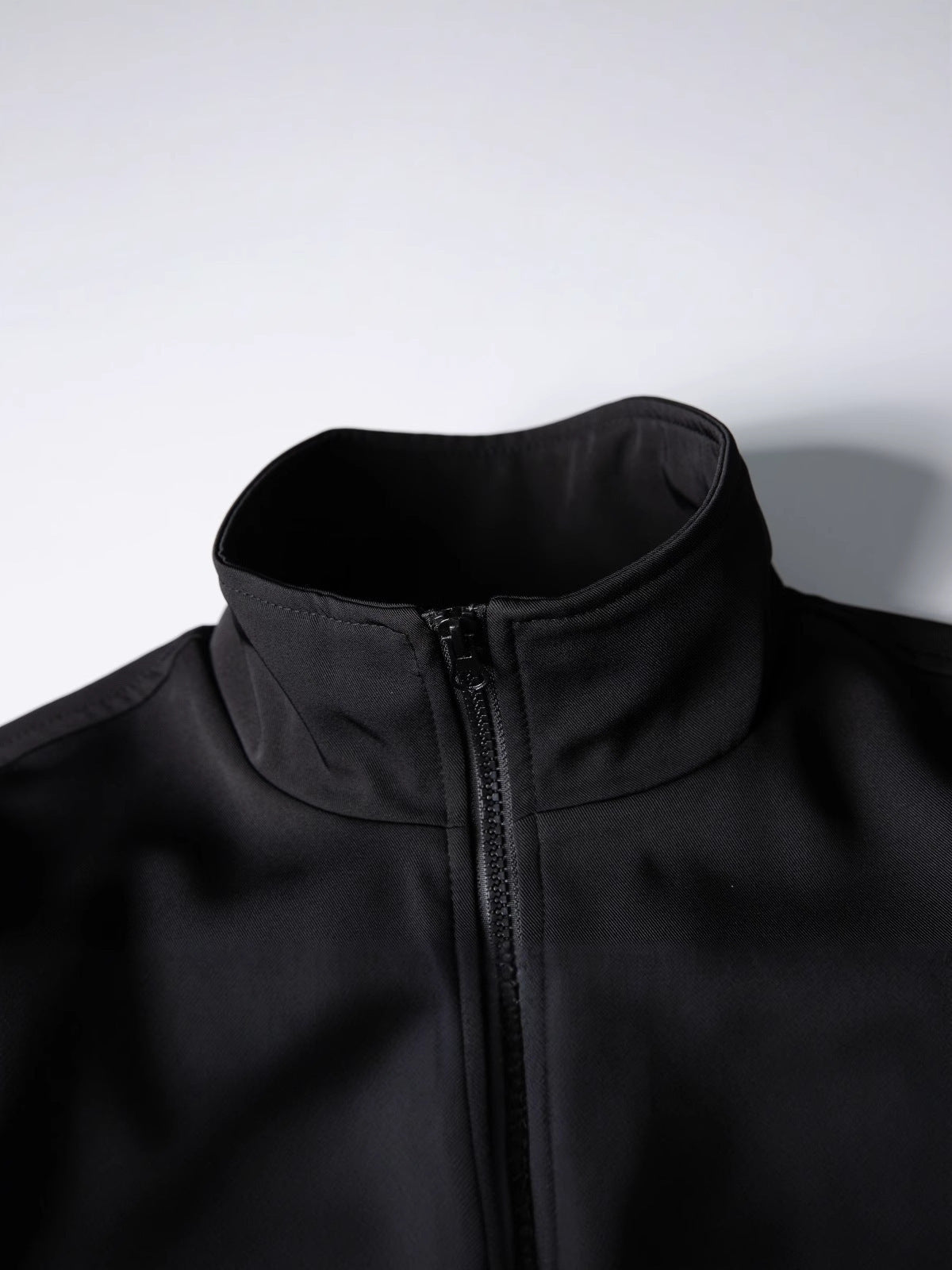 Retro Simple Zipper Stand Collar Jacket