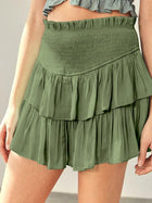 Women's Irregular Half Skirt Army green
