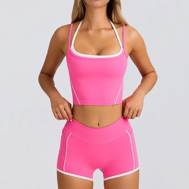 Sports Underwear Vest Shorts Spaghetti Strap