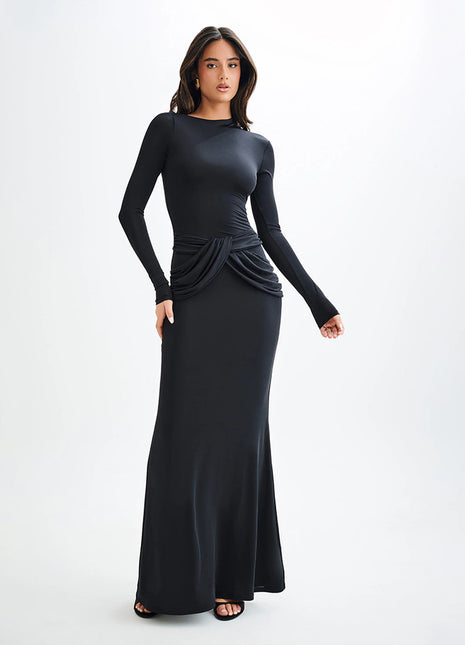 Women's Temperament Long Dress Black