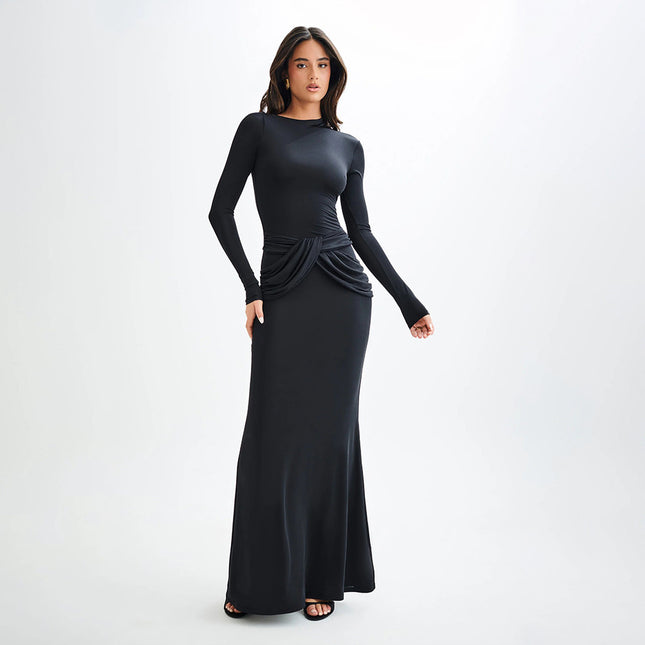Women's Temperament Long Dress Black