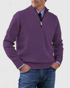 Men's Quarter Zipper Dark Purple