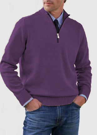 Men's Quarter Zipper Dark Purple