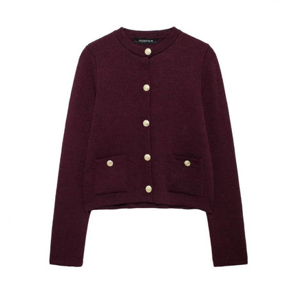 Gold Decorated Button Cardigan