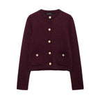 Gold Decorated Button Cardigan