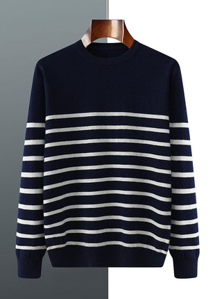 SS Men's Striped Sweater Blue