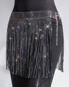 SS Rhinestone Skirt Black