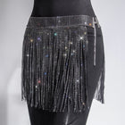 Rhinestone Strap Women's Skirt Black