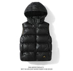 Padded Down Jacket Hooded Vest Black