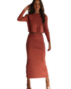 SS Sweater Two Piece Red