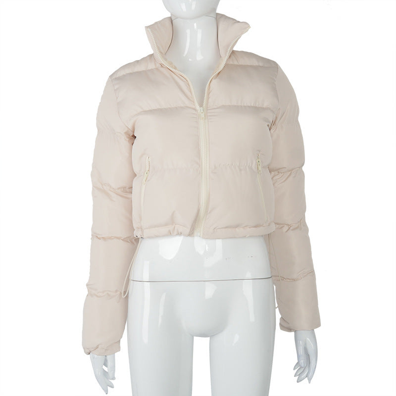 Women's Short Coat Winter Warm Jacket Apricot