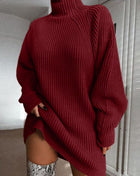 SS Sweater Dress Wine red