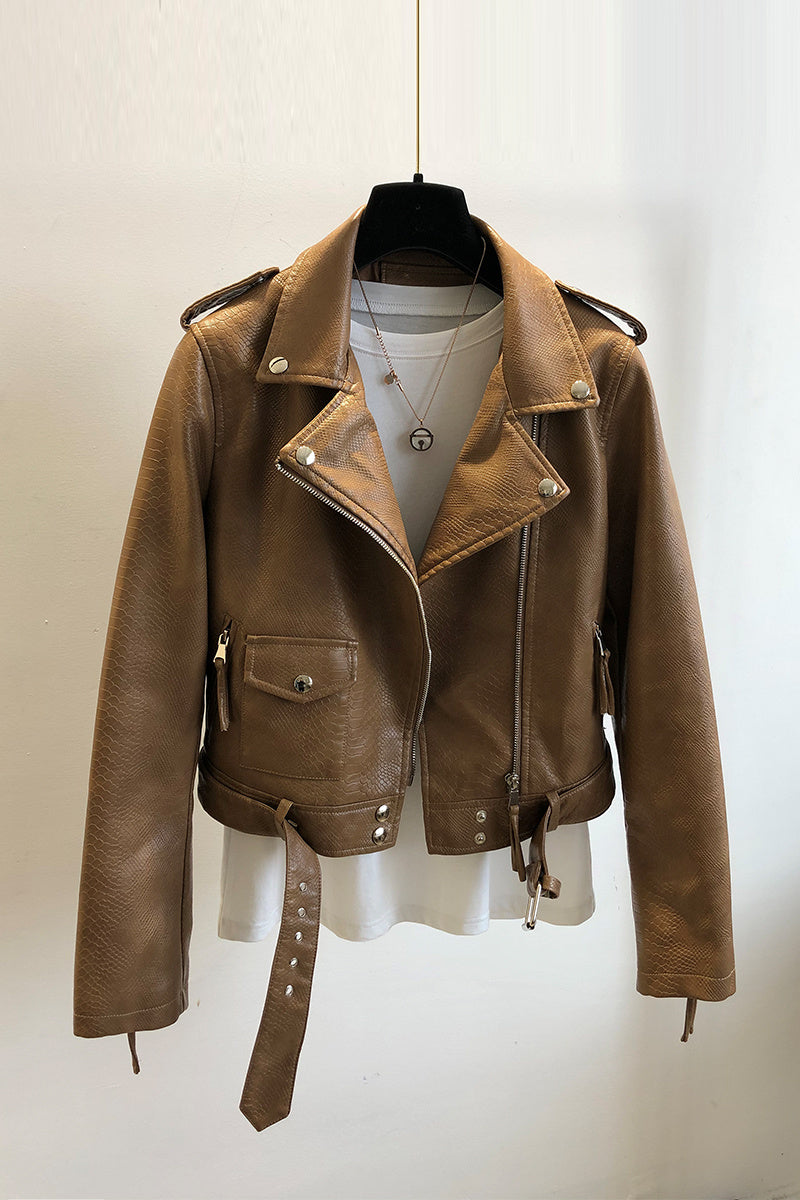 Women's Short Leather Jacket