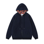 Men's Simple Hoodie dark blue