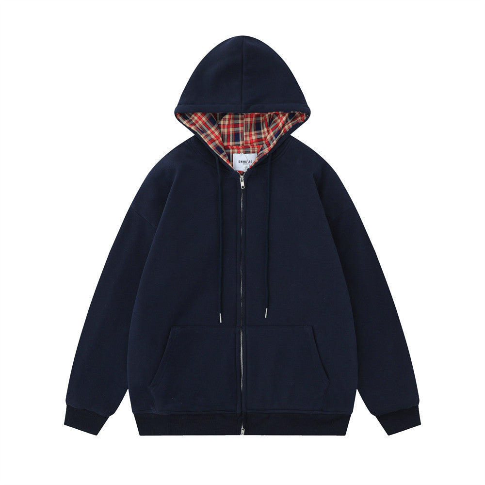 Men's Simple Hoodie dark blue