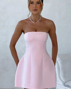 SS Backless Short Dresses Pink