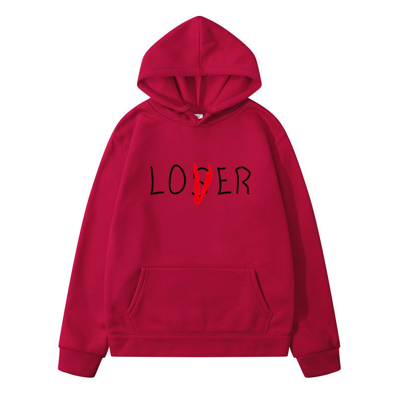 Unisex hoodie lovers Red