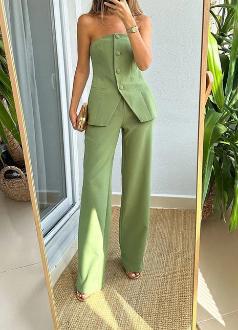 SS Graceful Tube Suit Light green