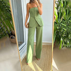 SS Graceful Tube Suit Light green