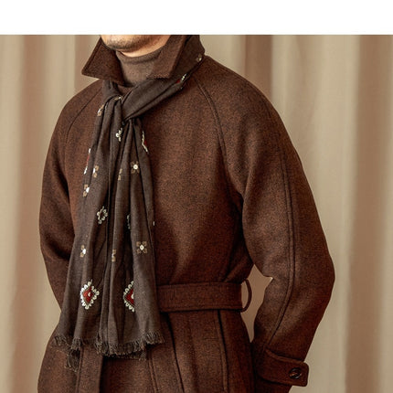 Men's Winter British Casual Wool Mid-length Coat