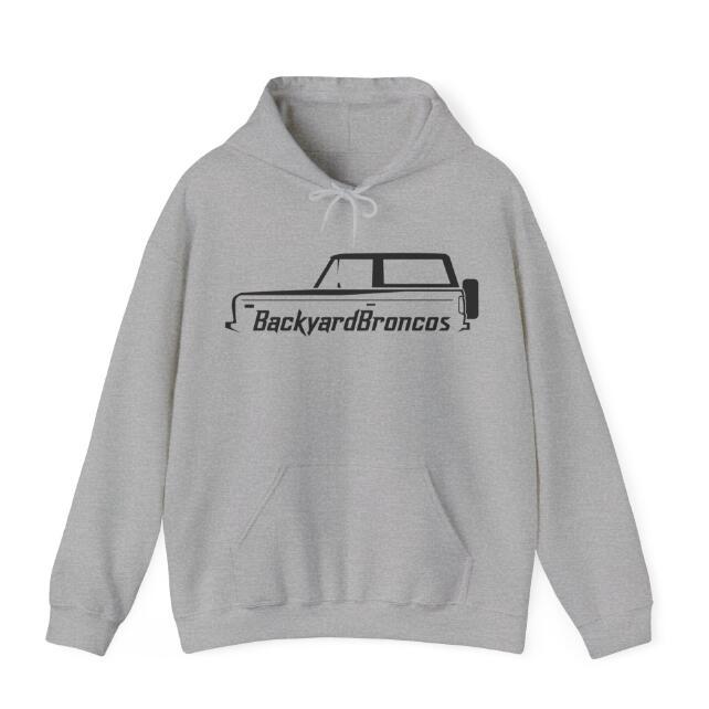 Men's Backyard Car Hoodie Grey